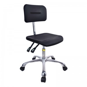 Промишлена безопасност Работещ гъвкав ESD Антистатичен стол за чиста стая от PU пяна